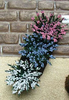 Dollhouse Miniature Garden Delights 2Ea Pink/Blue/White